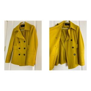 EUC Yellow Wool Button Up Coat